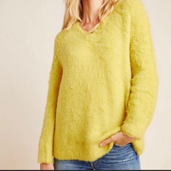 ANTHROPOLOGIE | Sleeping on Snow Yellow Sweater L - Picture 1 of 12